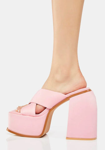 Rose Play It Cool Platform Heels