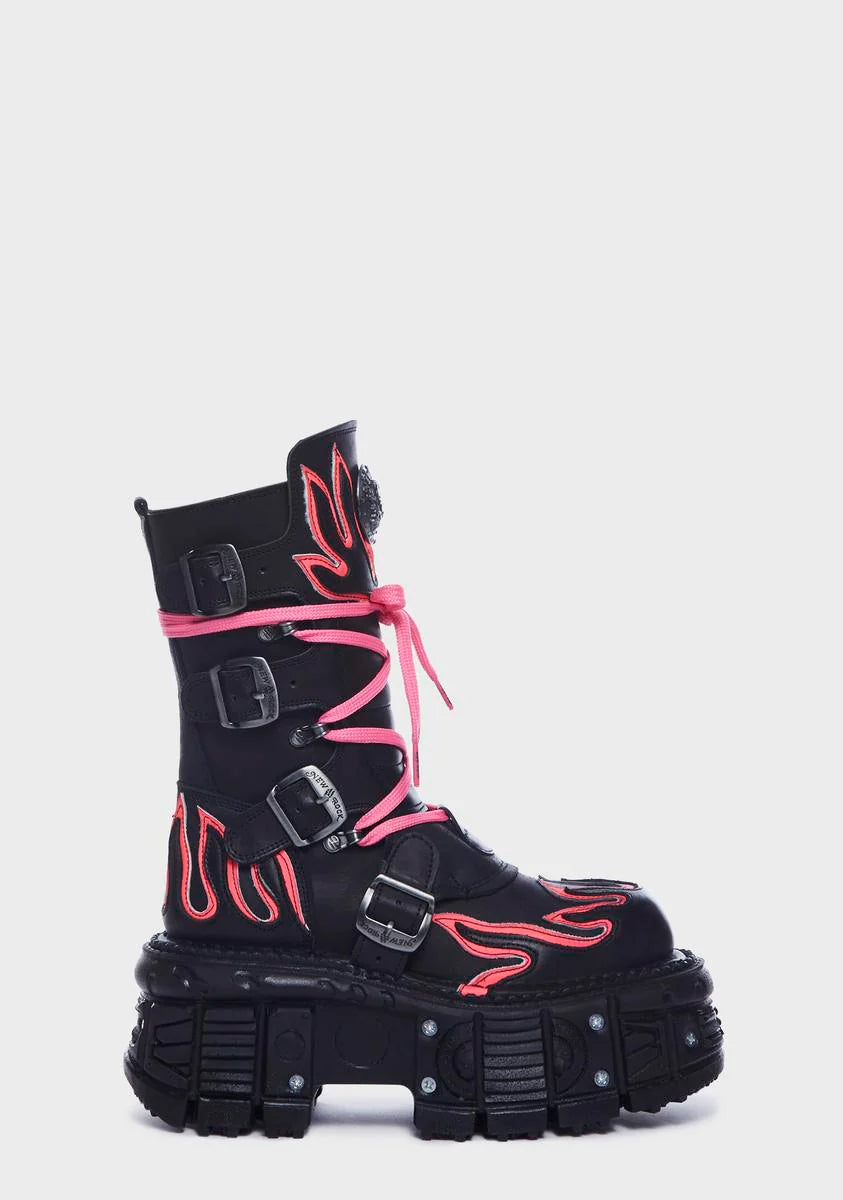 Pink M-Tank015-C6 Platform Boots