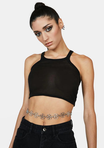 Six Six Six Pentagram Belly Chain