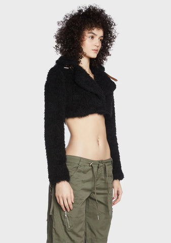 Dark Feel Like Fall Shearling Jacket