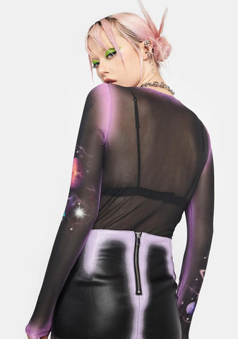 Beyond Starlight Mesh Bustier Top