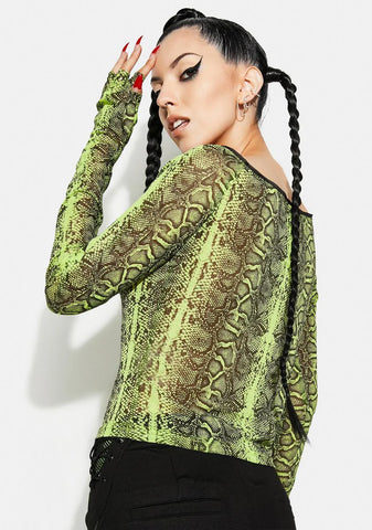 Basilisk Off Shoulder Sheer Top