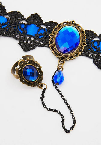 Royal Noir Jewel Bracelet And Ring