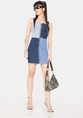 Country Heart Denim Mini Dress