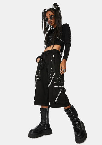 Black Step Chain Pants
