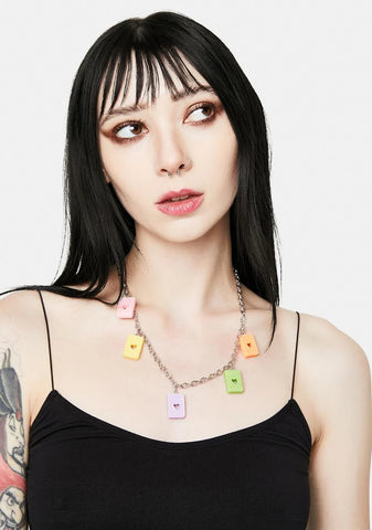 Show My Cards Charm Chain Necklace