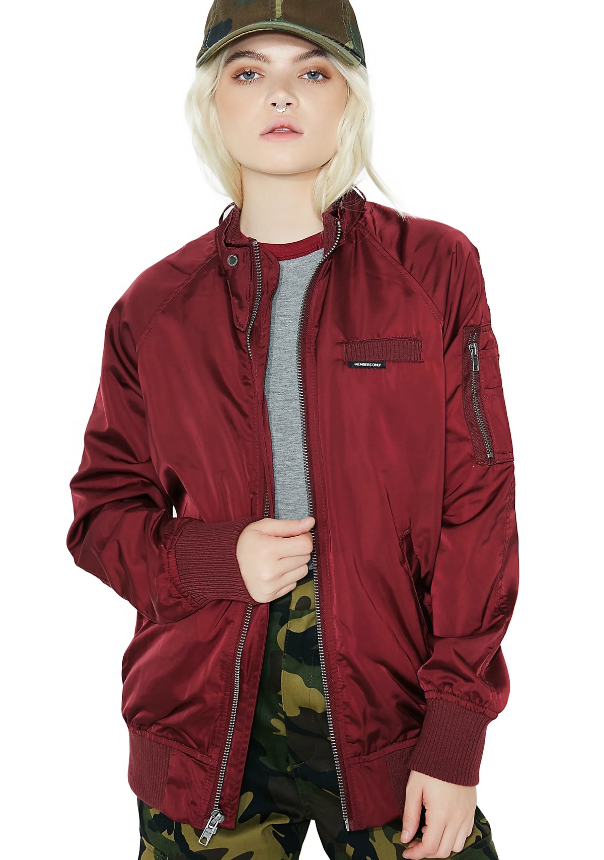 Satin Boyfriend Bomber Jacket
