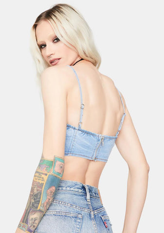 New Wave Denim Corset Top