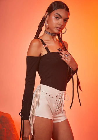 Take My Lead Off The Shoulder Top