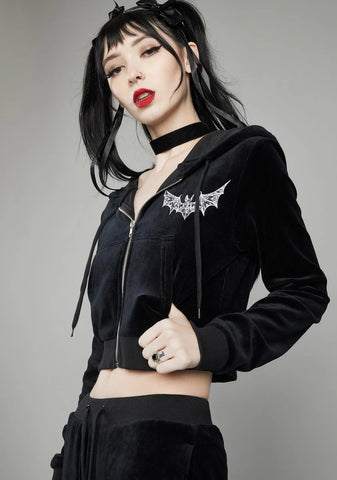 Winging It Velour Hoodie