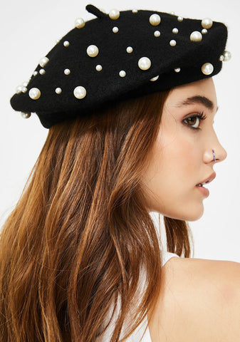 School Of Sass Pearl Beret