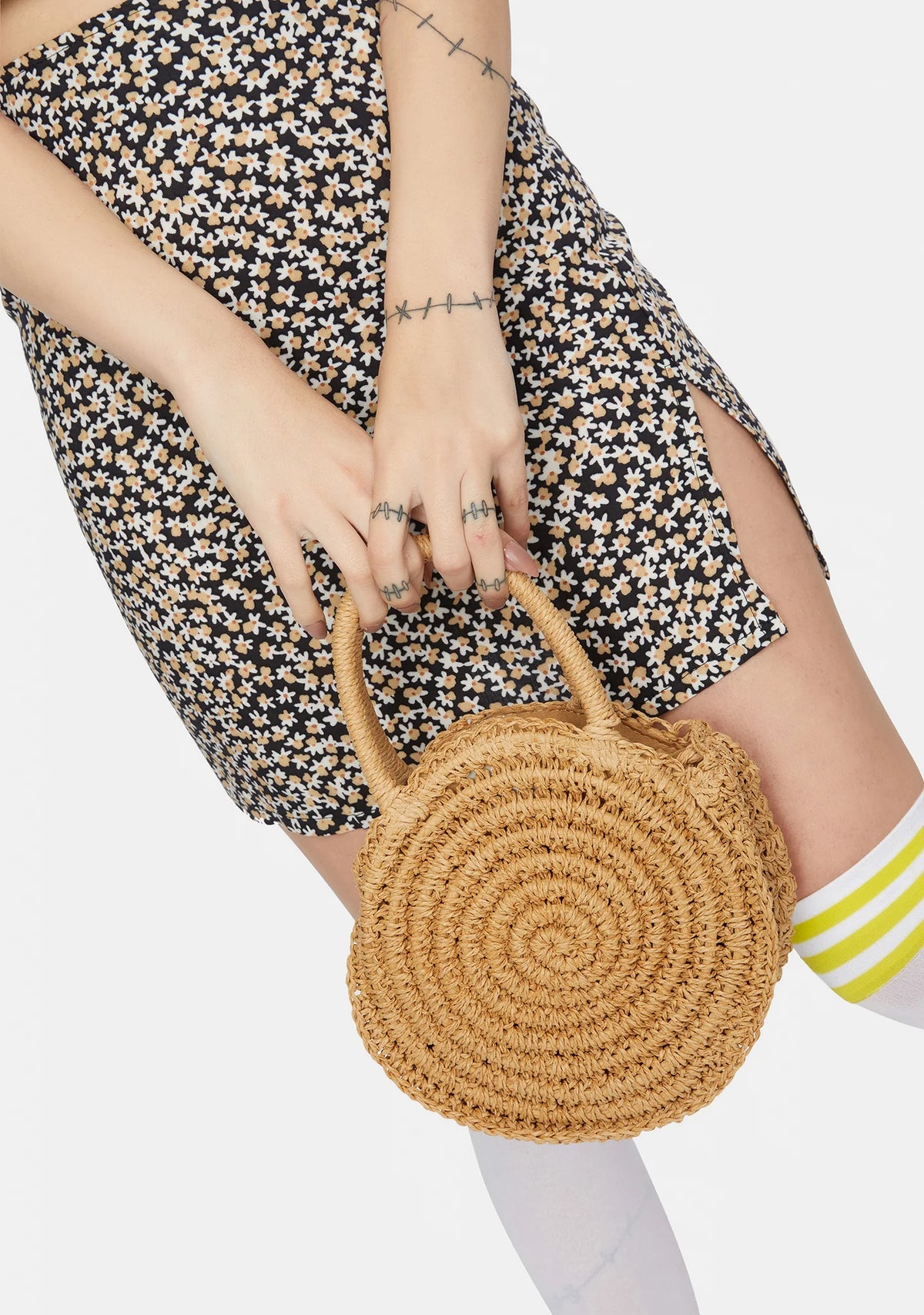 Lost In Spring Straw Crossbody