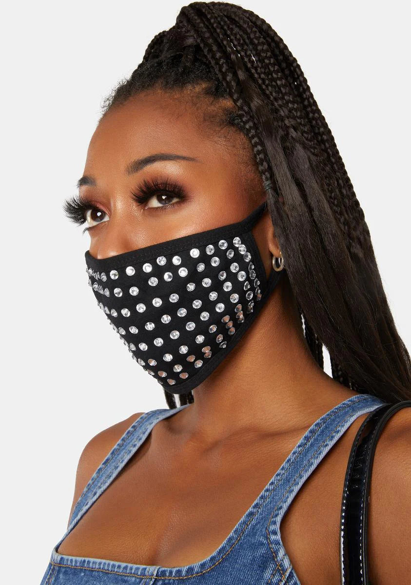 Night Shine Rhinestone Face Mask