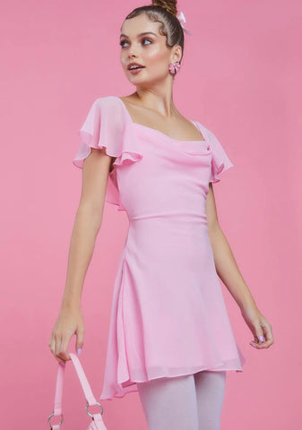 Ballet Bombshell Chiffon Mini Dress