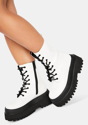 Quantum Leap Platform Combat Boots