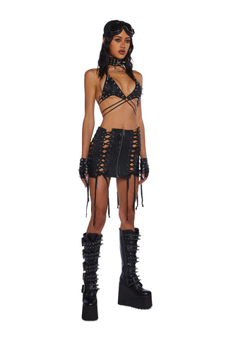 Deadly Dose Snakeskin Skirt