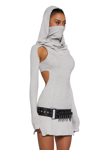 Fader Cut Out Hooded Mini Dress