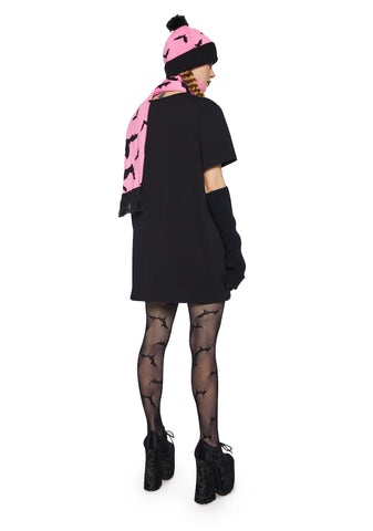 Sweet Bat Behavior Beanie And Scarf Set