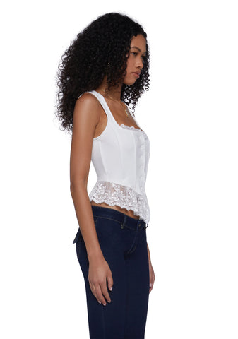 My Wish For You Bustier Top-White