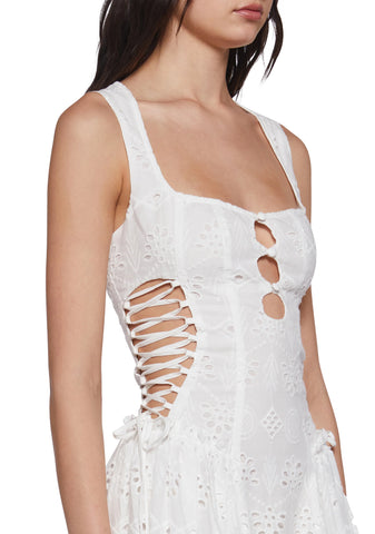 Blissful Breeze Eyelet Midi Dress