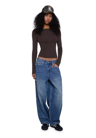 Made Me Realize Sweater Top - Brown