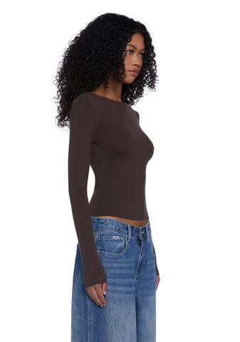 Made Me Realize Sweater Top - Brown