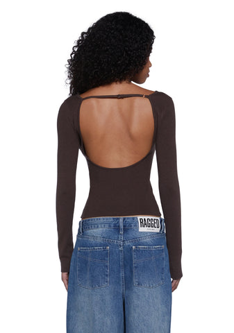 Made Me Realize Sweater Top - Brown