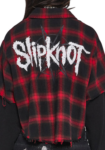 The Nameless Cropped Flannel Top