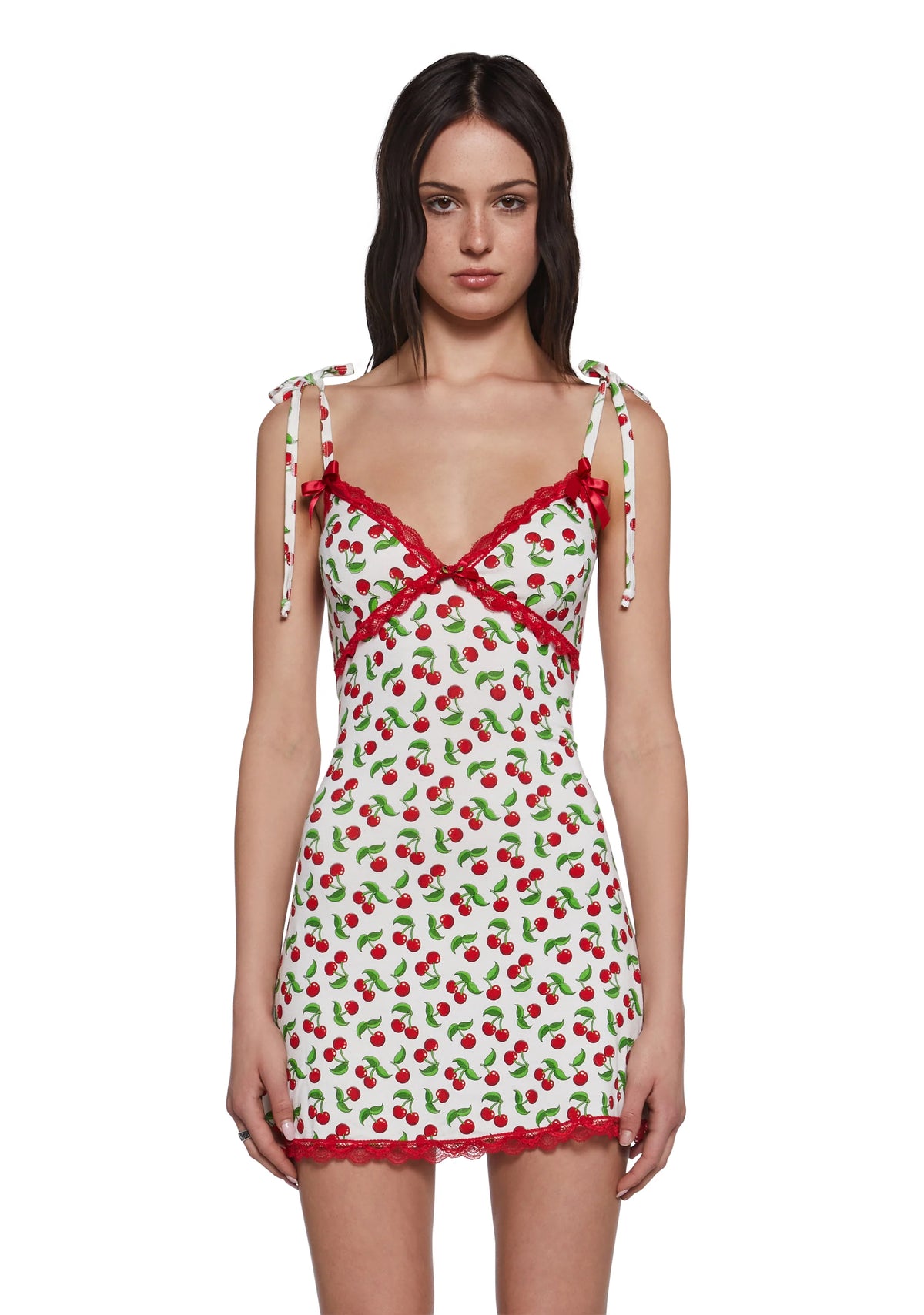 Sweet Sunset Mini Dress - Red