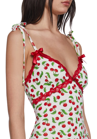 Sweet Sunset Mini Dress - Red