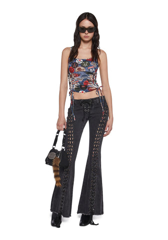 Sightseeing Slashed Tank Top - Multi