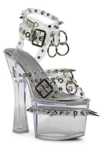 Romantic Misfit Platform Heels - Silver