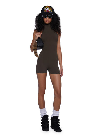 Many Beats Lace Up Romper