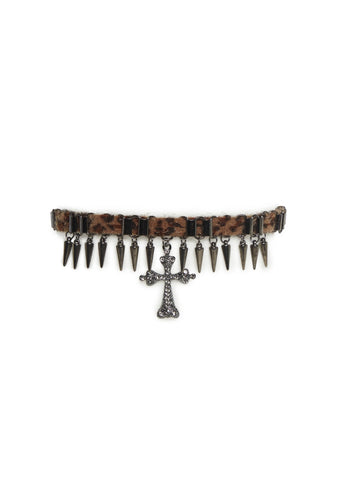 Leopard Cross Necklace