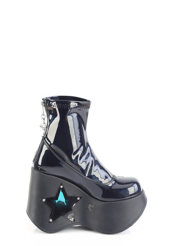 Blaze-108 Platform Wedge LED Light-Up Ankle Boots