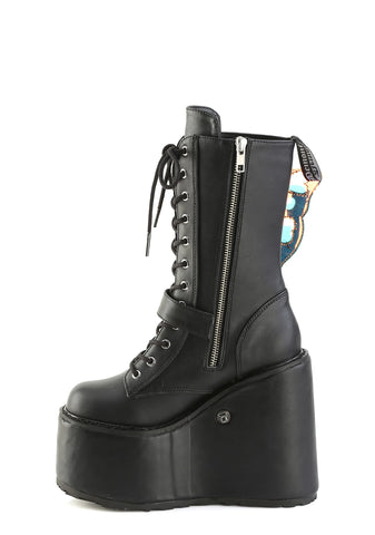 Blaze-158 Platform LED Light-Up Mid-Calf Boots