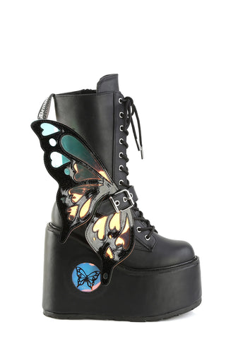 Blaze-158 Platform LED Light-Up Mid-Calf Boots