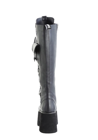 Blaze-202 Platform LED Light-Up Knee High Boots