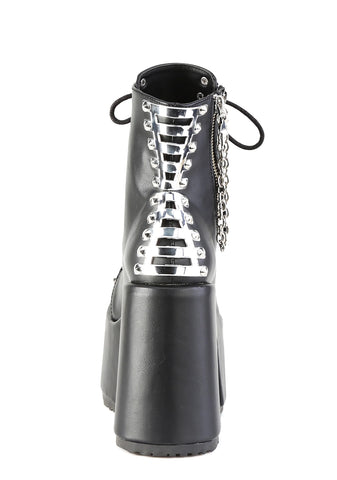 Camel-208 Platform Ankle Boots