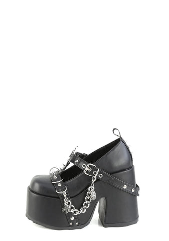 Camel-33 Platform Mary Janes