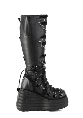 Morte-215 Platform Knee High Boots