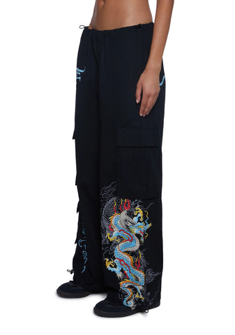 Dragon Poplin Cargo Pants