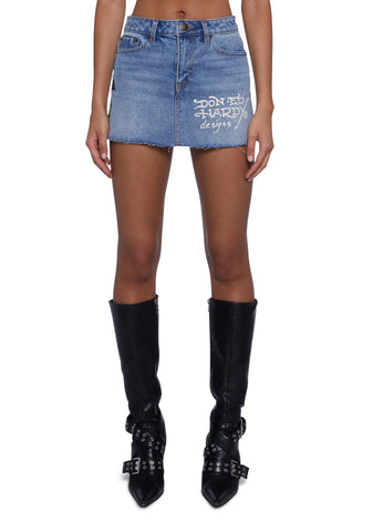 Sacred Heart Denim Skirt