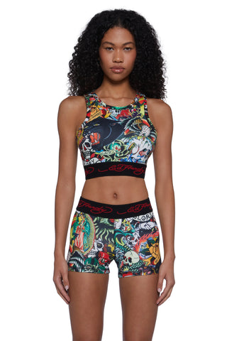 Tattoo Collage Sports Tank Top