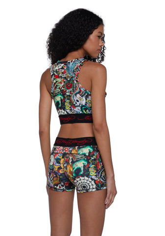 Tattoo Collage Sports Tank Top