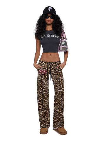 Sacred Heart Leopard Sweatpants