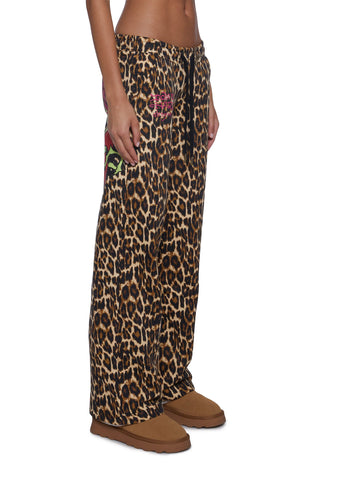 Sacred Heart Leopard Sweatpants