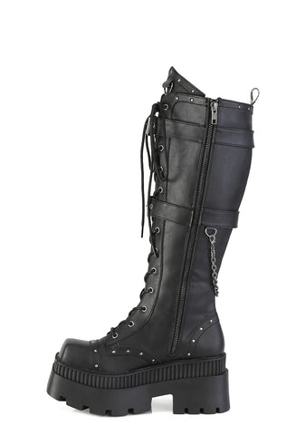 Wrath-205 Platform Knee High Boots