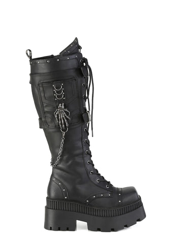 Wrath-205 Platform Knee High Boots
