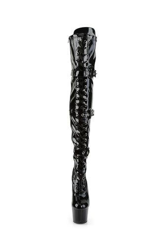Adore-3028 Platform Thigh High Boots-Black